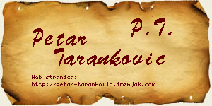 Petar Taranković vizit kartica